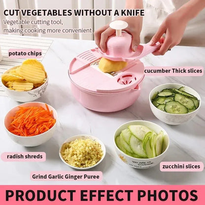 Wet basket vegetable cutter slicer drainer with handle - Prozone