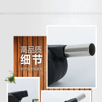 Hand crank powered bbq air blower fan - Prozone