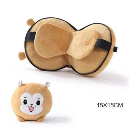 Neck support pillow and eye mask 2 in 1--for travellers - Prozone