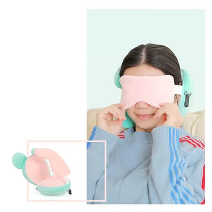 Neck support pillow and eye mask 2 in 1--for travellers - Prozone
