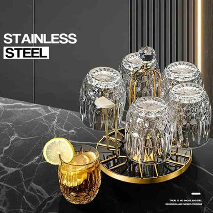 CUPS and MUG Stand Golden Metal Holders Rack - Prozone