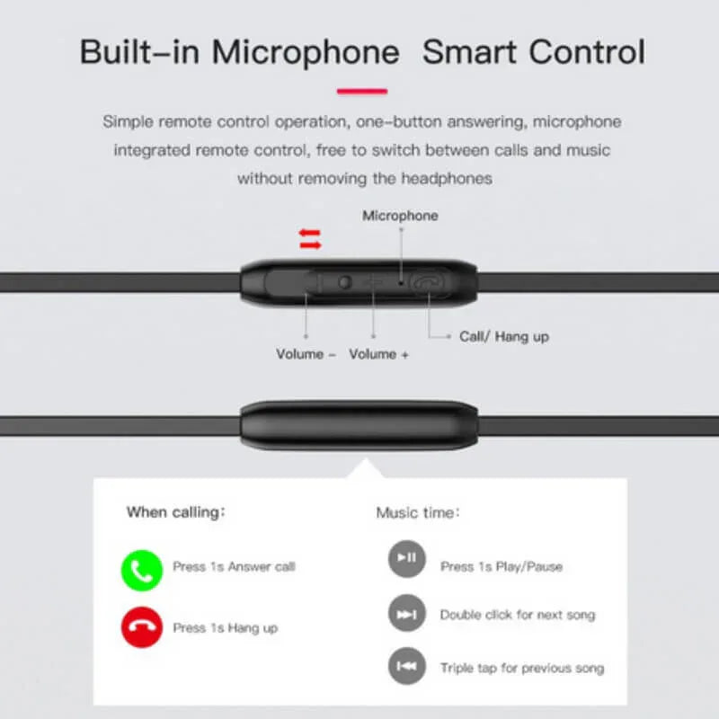 Ear sport super bass earphone wired music mic headphone - Prozone