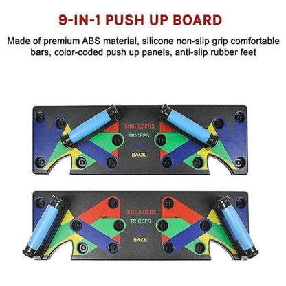 9 in 1 push up board yoga bands fitness workout - Prozone