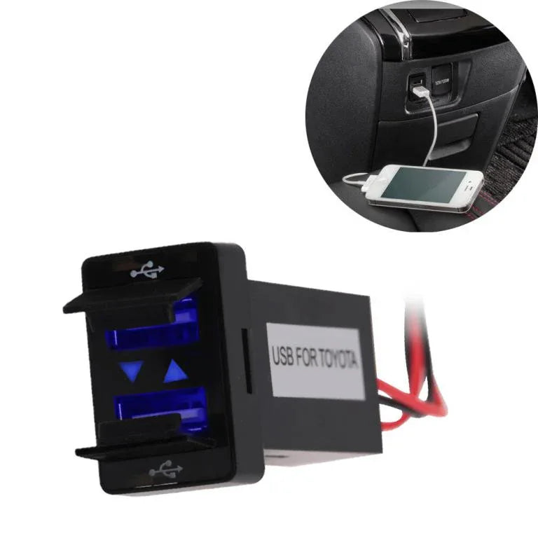 Dual usb car charger usb 2.1 a 2 port for toyota and honda - Prozone