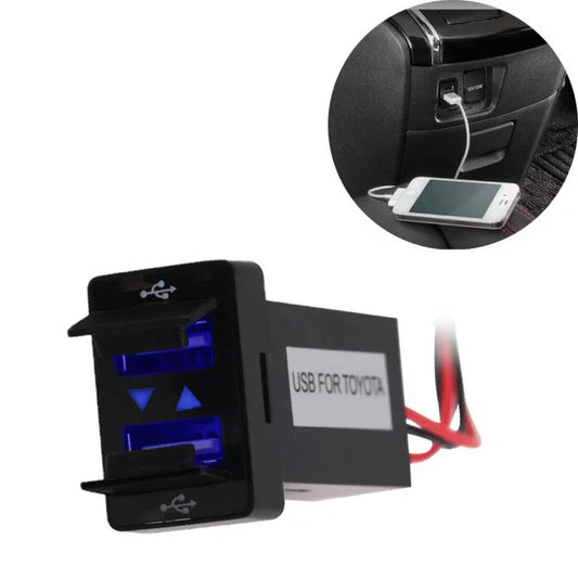 Dual usb car charger usb 2.1 a 2 port for toyota and honda - Prozone