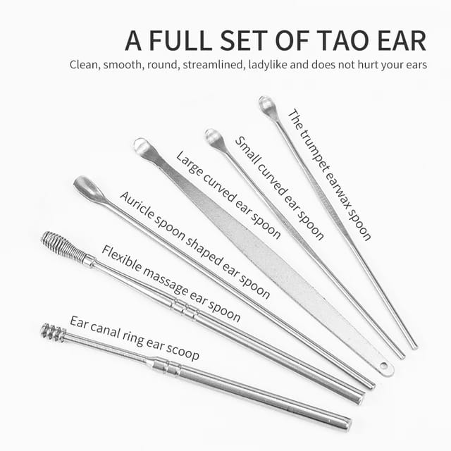 Pack of 3 sets- portable ear scoop set of 6 pieces