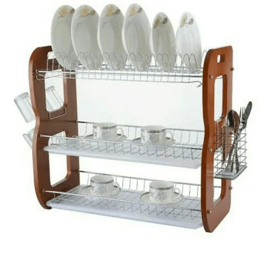 3 layers kitchen metal wire dish rack - Prozone
