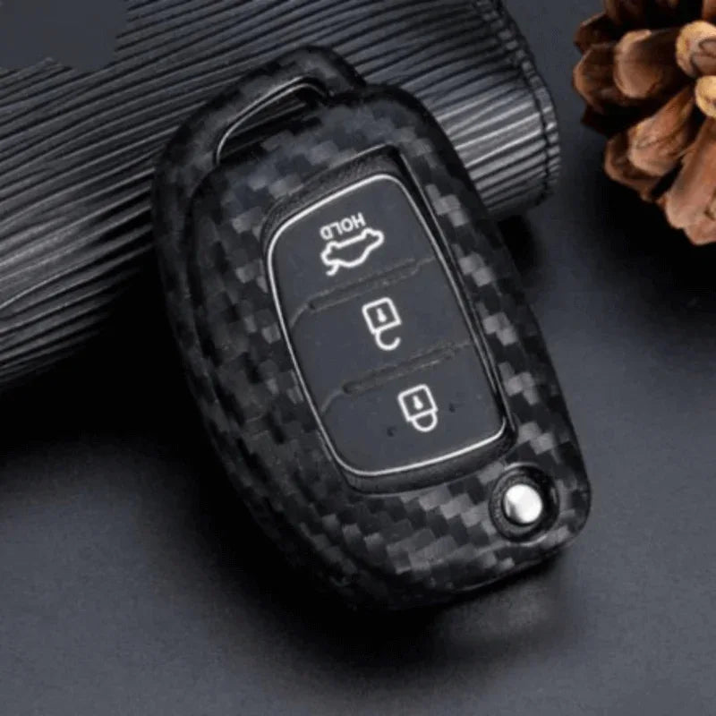 Carbon car key cover hyundai tucson - Prozone