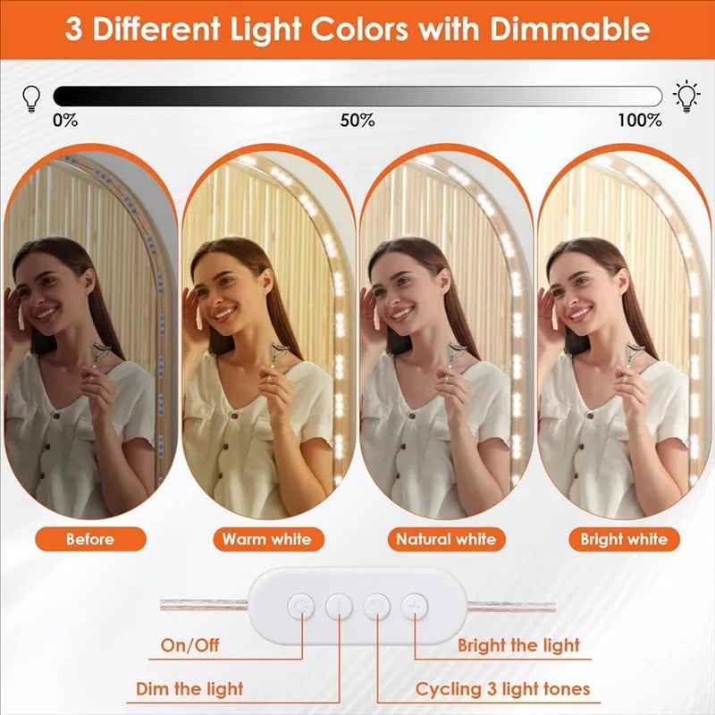 10 LED Makeup Mirror Light Strip - Prozone