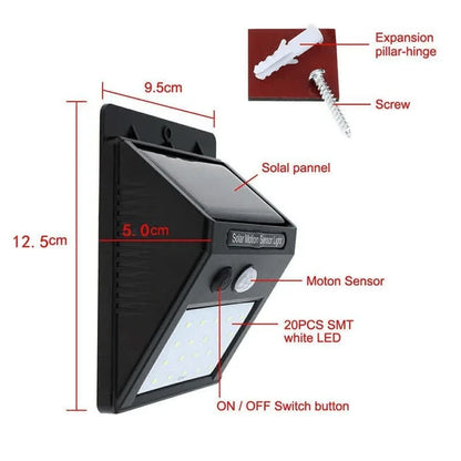 20 led solar garden light- motion sensor light - Prozone