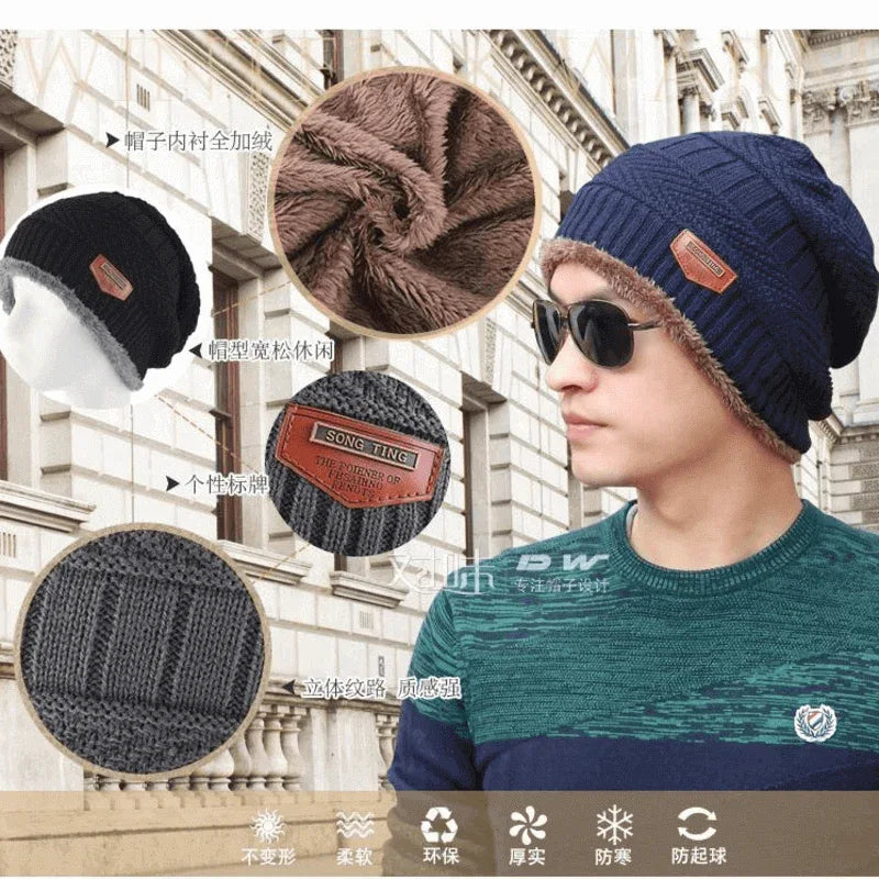 Wool hat with winter velvet hedging plus thick wool - Prozone