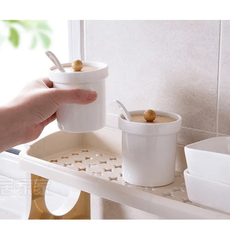 Double layer kitchen racks seasoning storage - Prozone