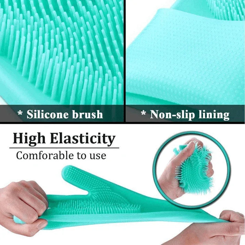 Dishwashing gloves- silicone kitchen scrub - Prozone