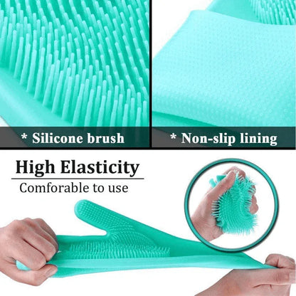 Dishwashing gloves- silicone kitchen scrub - Prozone