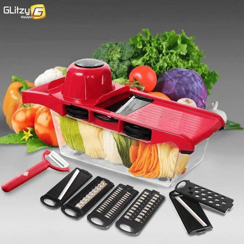 Vegetable cutter slicer grater chopper six interchangeable blades - Prozone