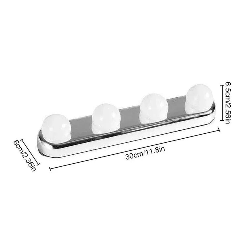 Led mirror light 4 bulb makeup night light - Prozone