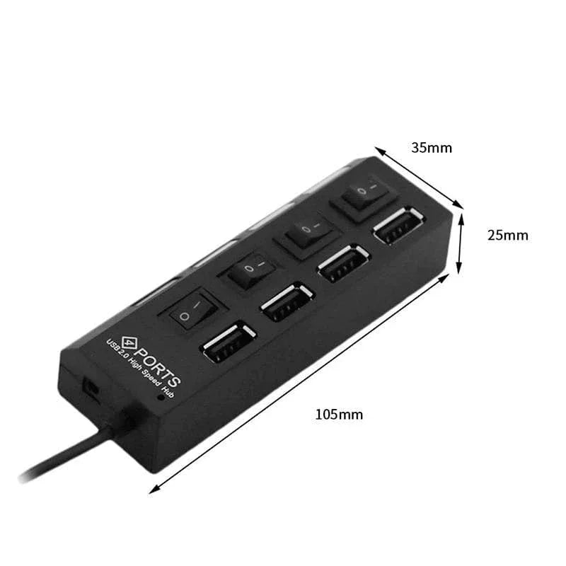 4 port usb 2.0 multi expansion hub with switch - Prozone