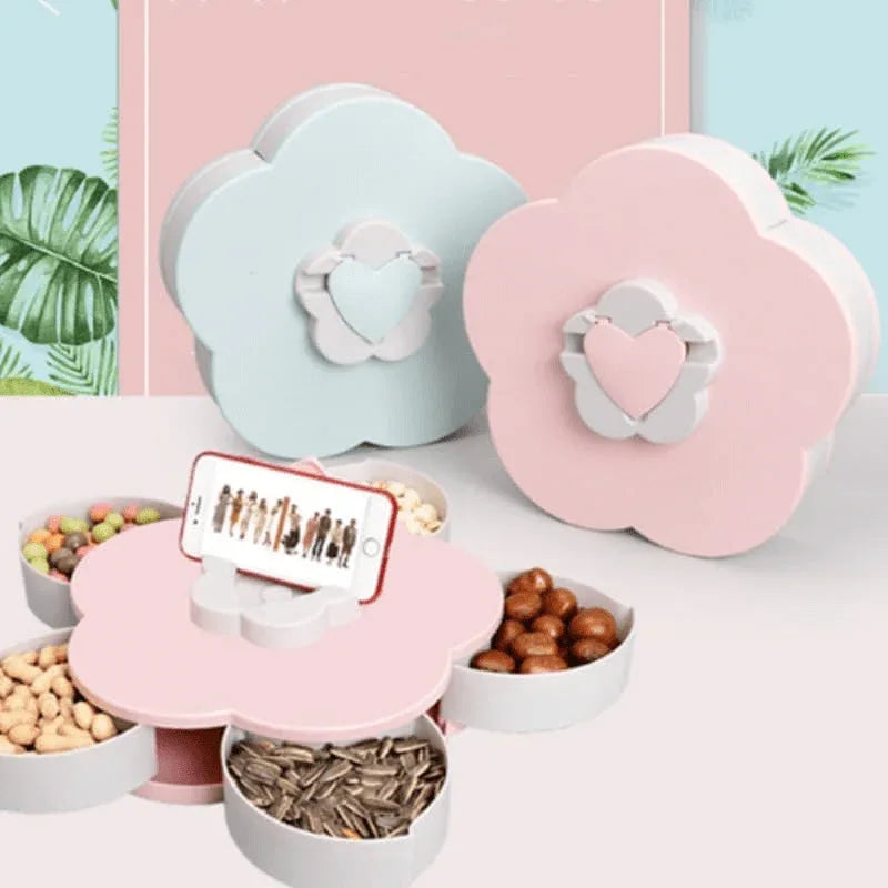 Flower rotatable container food candy box - Prozone