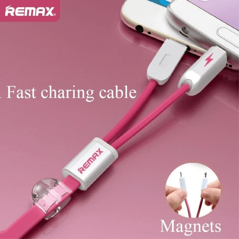 Remax 2 in 1 usb cable magnetic charging