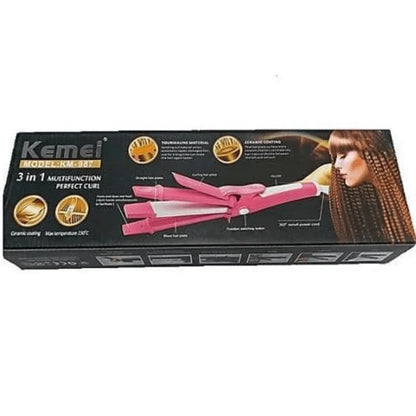 Kemei 3 in 1 hair straightener curler crimper km-987 - Prozone