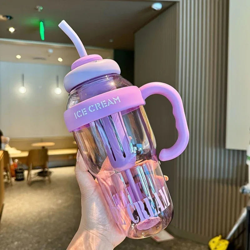 1200 ML Water Glass Bottle with Straw tea fuser - Prozone