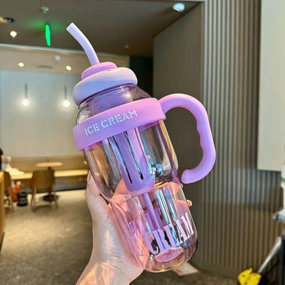 1200 ML Water Glass Bottle with Straw tea fuser - Prozone