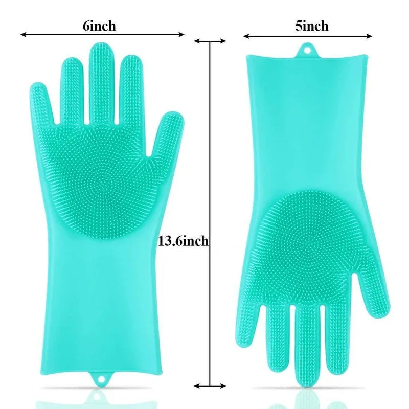 Dishwashing gloves- silicone kitchen scrub - Prozone