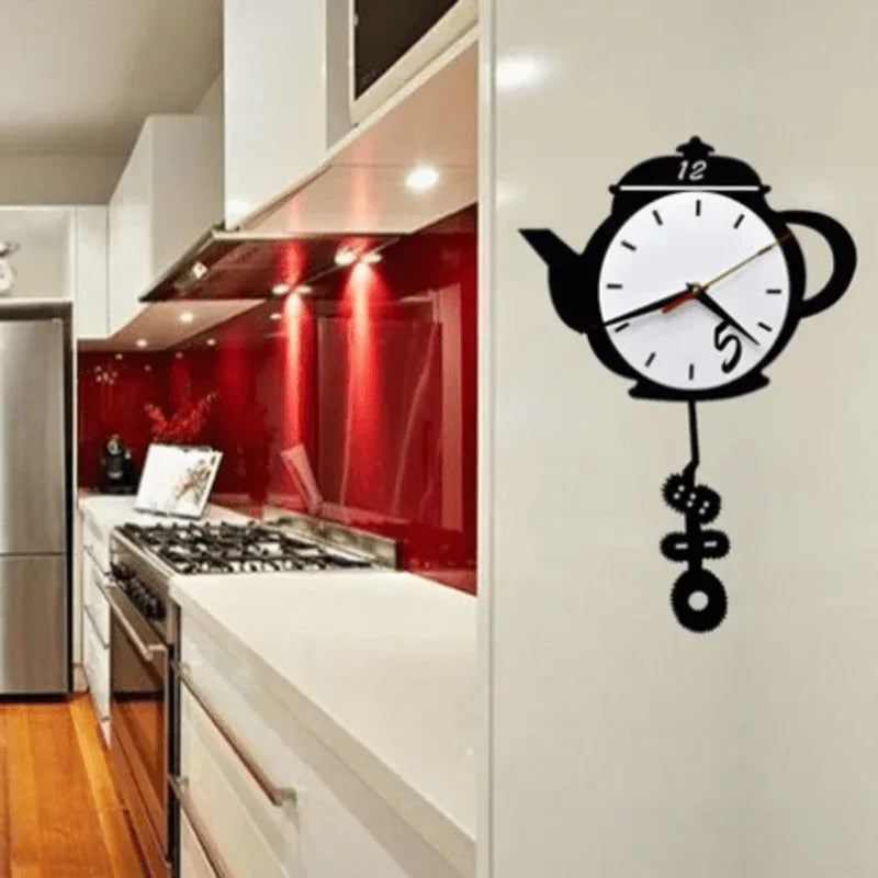 Tea kettle shaped wall clock - Prozone