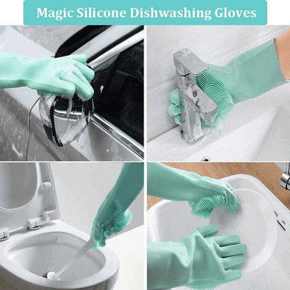 Dishwashing gloves- silicone kitchen scrub - Prozone