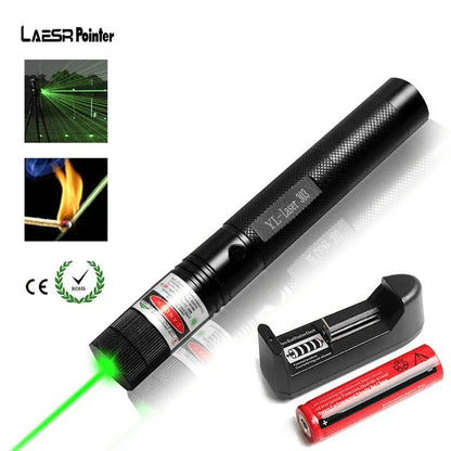 Green laser pointer pen with safety lock key - Prozone