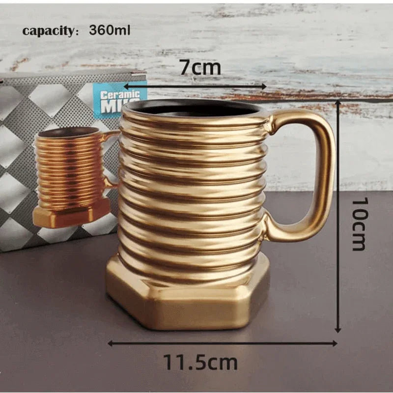 Ceramic cup creative screw mug - Prozone