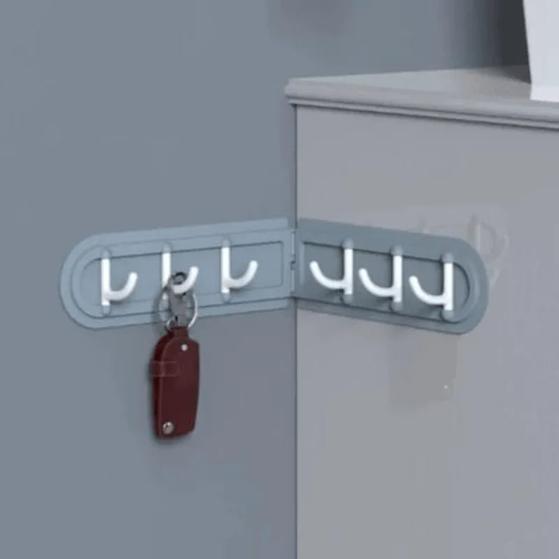 Pack of 2 corner shelves with row of 6 hooks - Prozone
