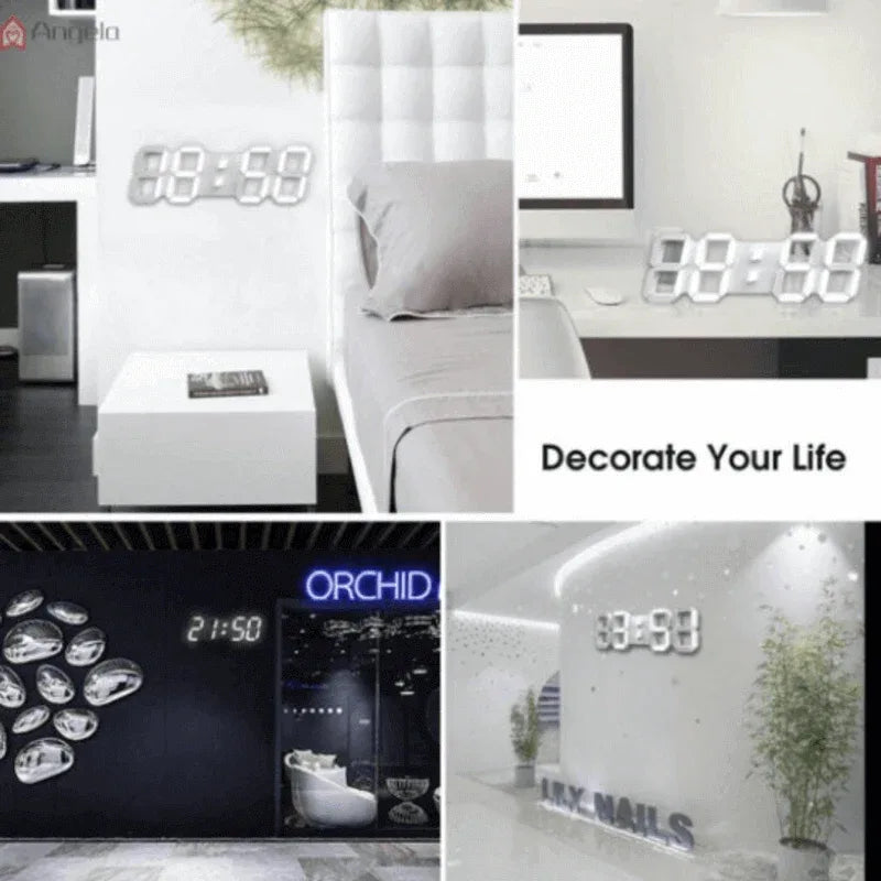 3d led electronic watch table modern digital alarm clocks - Prozone