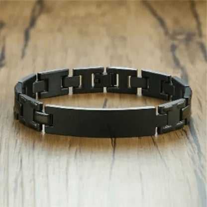 Stylish black metal bracelet unisex - Prozone