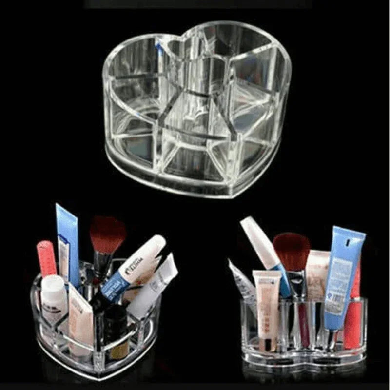 Heart shape acrylic makeup cosmetic organizer - Prozone