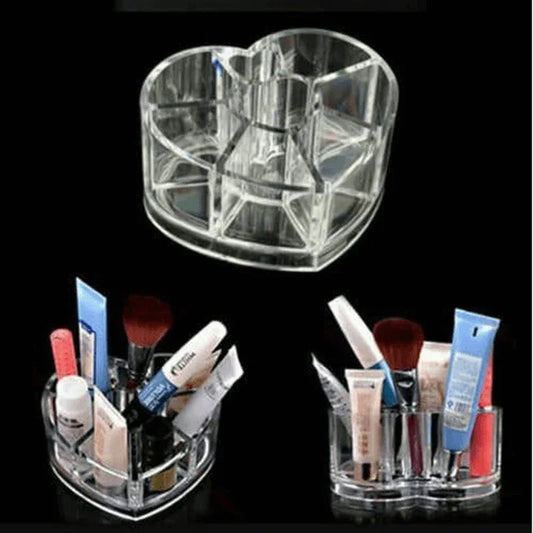 Heart shape acrylic makeup cosmetic organizer - Prozone