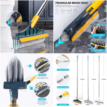 3 in 1 floor scrub brush with squeegee - Prozone