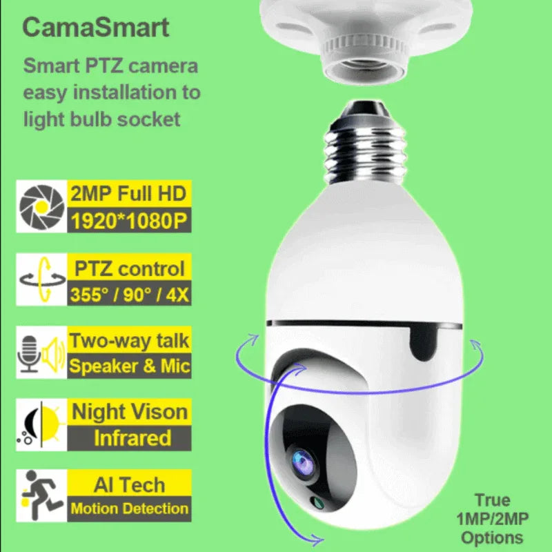 Mini ptz full hd camera with bulb e27 socket - Prozone
