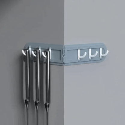 Pack of 2 corner shelves with row of 6 hooks - Prozone