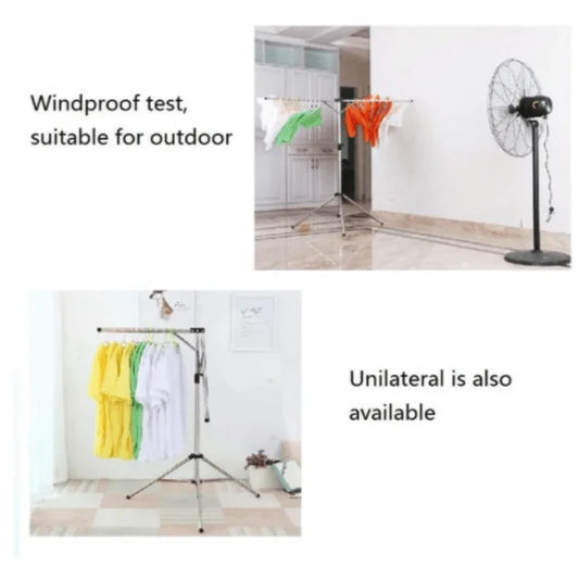 Stainless steel collapsible cloth drying rack tripod - Prozone