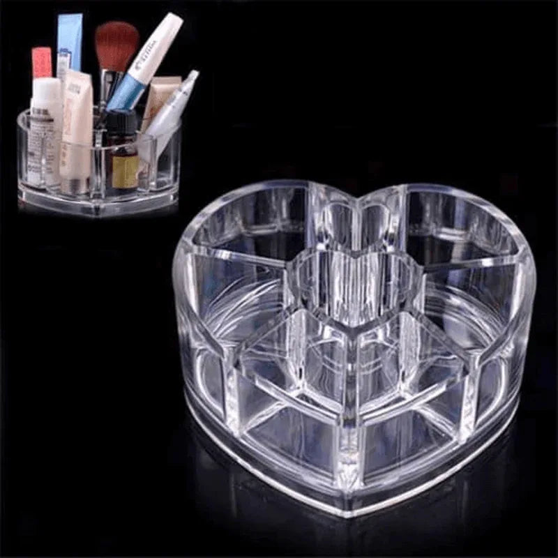 Heart shape acrylic makeup cosmetic organizer - Prozone