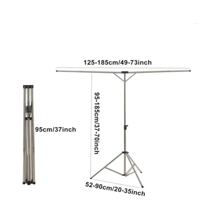 Stainless steel collapsible cloth drying rack tripod - Prozone