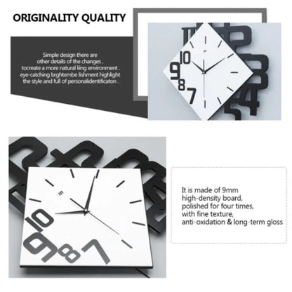 Modern nordic style silent wall clock - Prozone