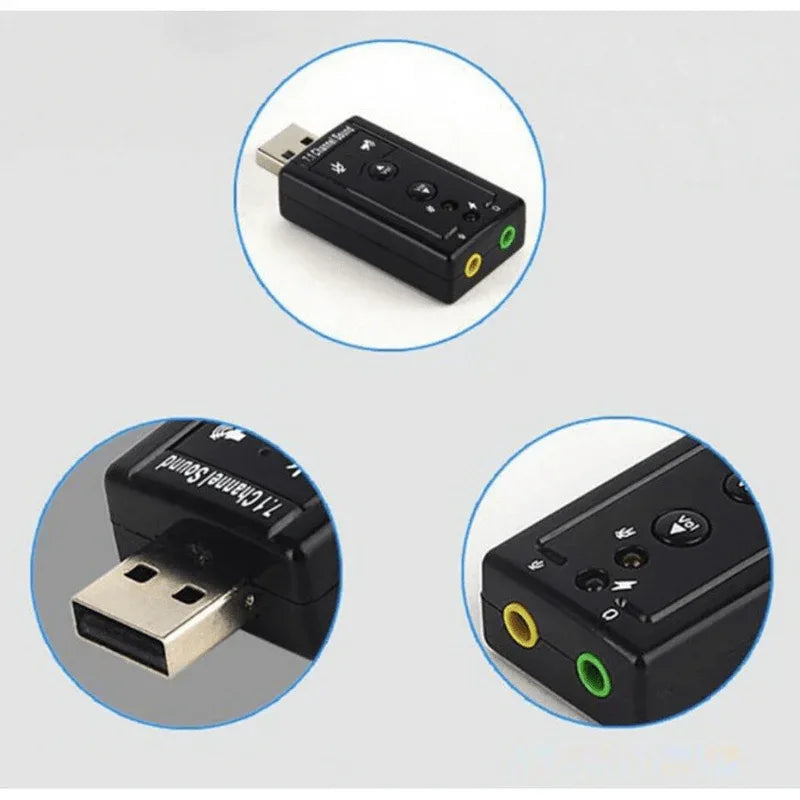 Mini external usb sound card 7.1 ch 3d audio adapter - Prozone