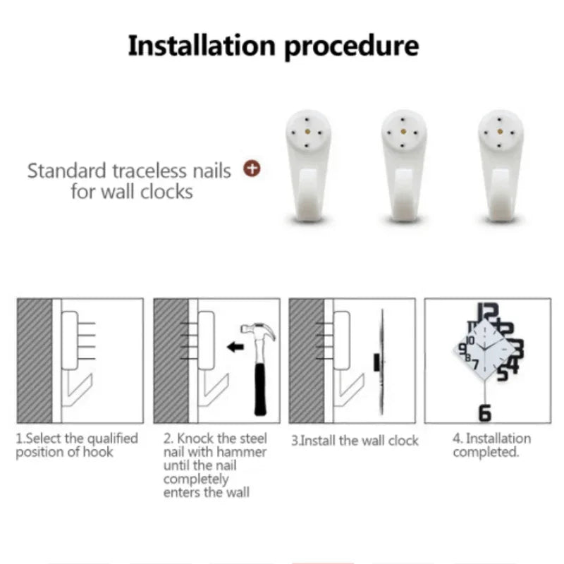 Modern nordic style silent wall clock - Prozone