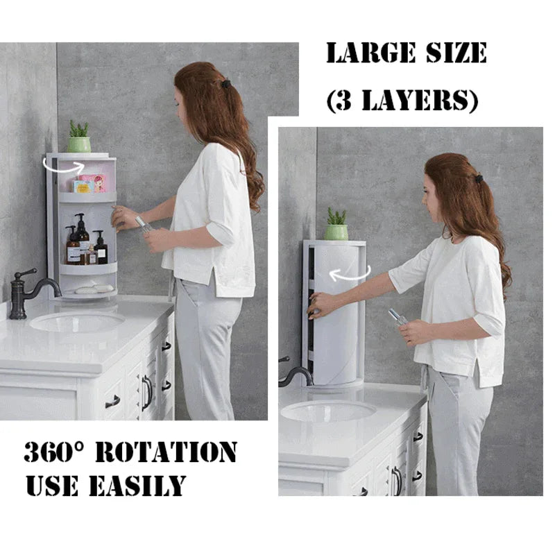 Rotating 360 wall mounted corner shelf - Prozone
