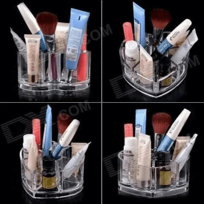 Heart shape acrylic makeup cosmetic organizer - Prozone
