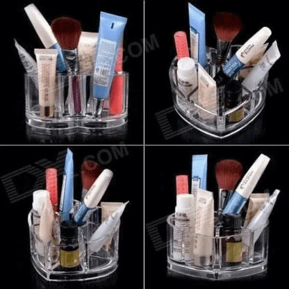 Heart shape acrylic makeup cosmetic organizer - Prozone