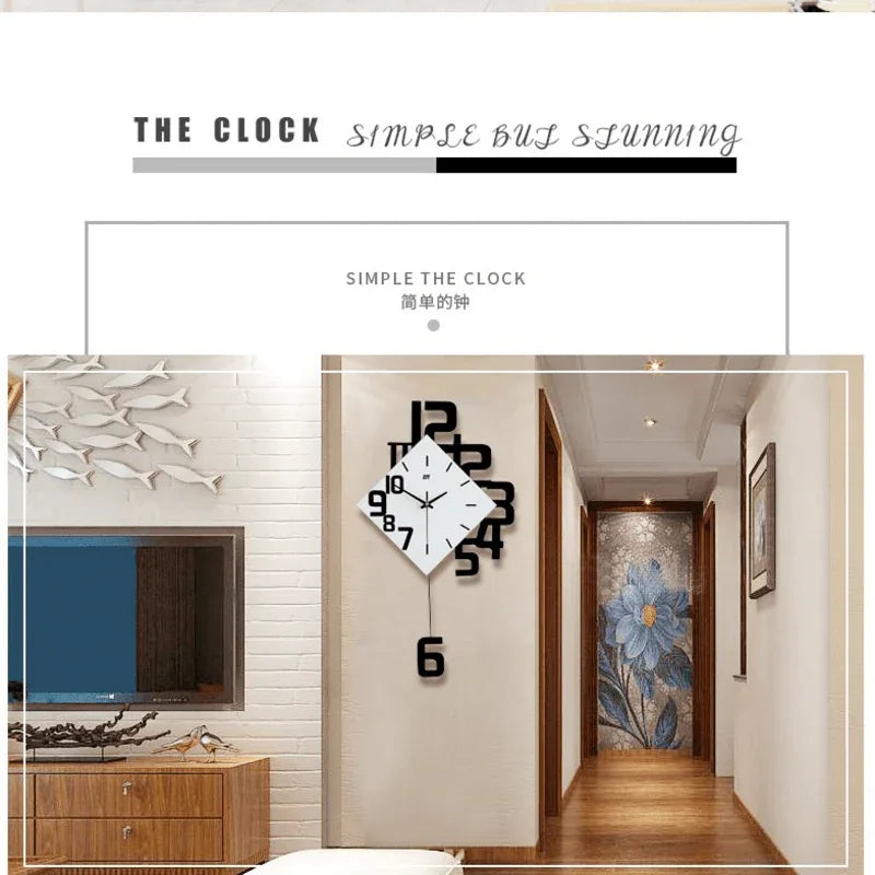 Modern nordic style silent wall clock - Prozone