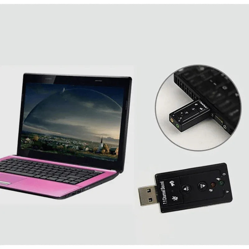 Mini external usb sound card 7.1 ch 3d audio adapter - Prozone